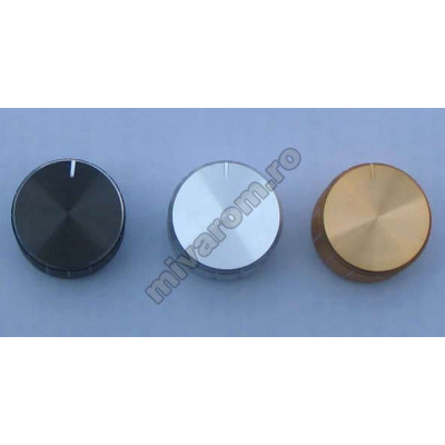 Black 32mm metal potentiometer knob